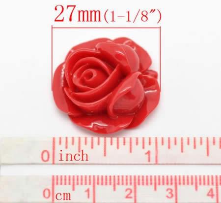 1 stuks kunsthars roos licht rood