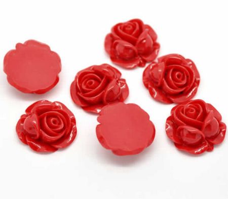 1 stuks kunsthars roos licht rood