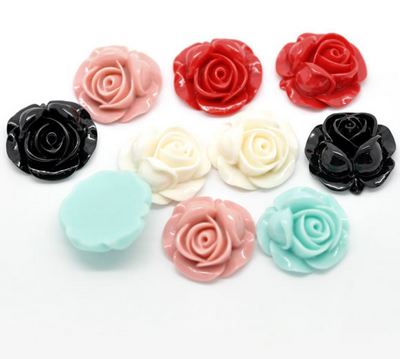 1x Kunsthars Roos Oud roze