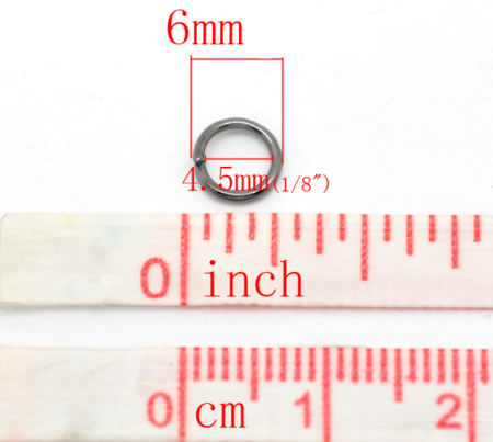 50 stuks Open ring Antraciet