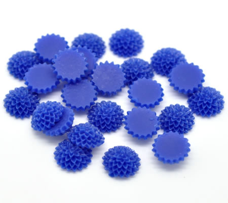 Cabochon chrysant Blauw