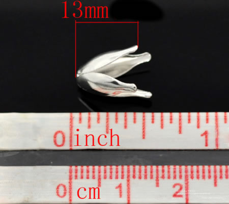 4x Kapjes Licht zilver 10 mm