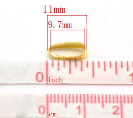 5 x Bedelhanger Goudkleurig 11 mm