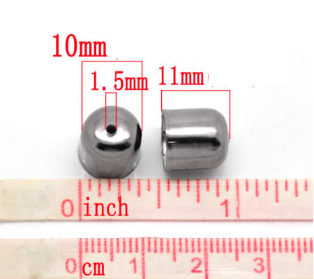 2x Eind kappen Donker grijs