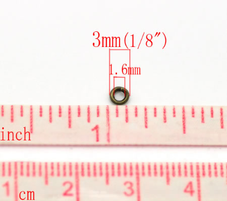 200 stuks open ring brons