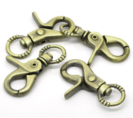 1x Zware Sleutelhanger Brons 52 mm