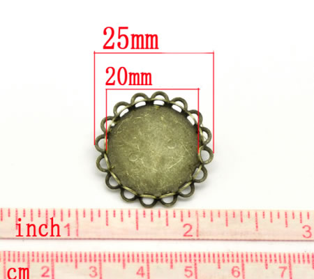 Brochehouder Brons Rond