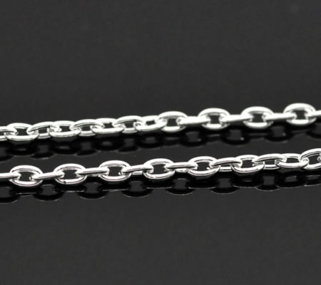 Ketting / Jasseron Licht Zilver Schakel 4 x 3 mm