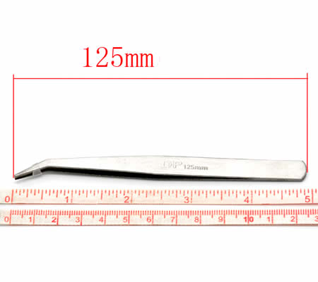 1x Pincet Gebogen punt