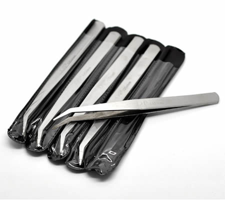 1x Pincet Gebogen punt