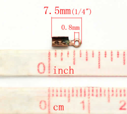 20 stuks koordklem roodkoper