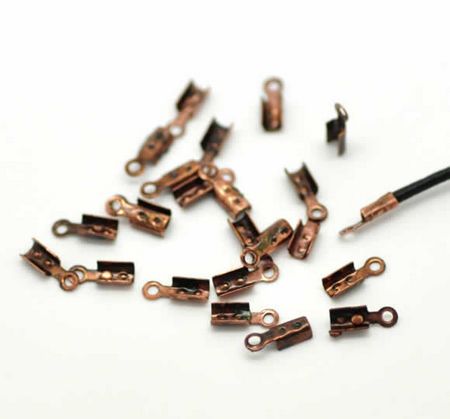 20 stuks koordklem roodkoper