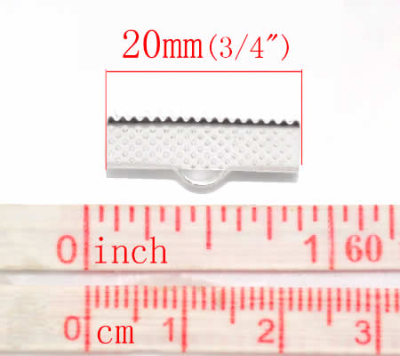 1x Koordklem Licht Zilver 20 mm