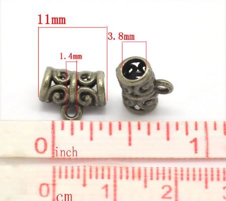 1x Bronzen Bedelhanger Filigrain