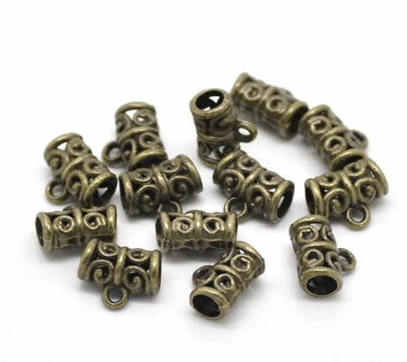 1x Bronzen Bedelhanger Filigrain