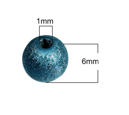 250x Acryl kraaltje Frosted ice 6 mm