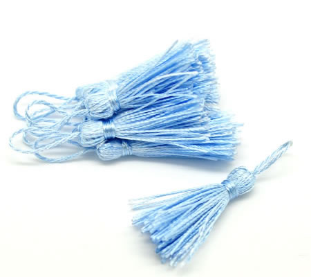 1x Kwastje Licht Blauw