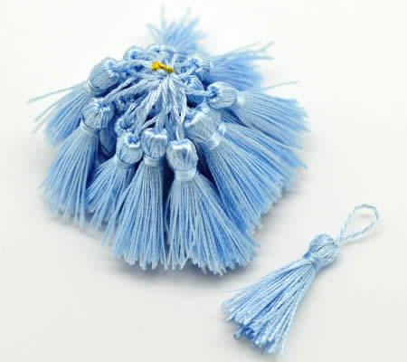 1x Kwastje Licht Blauw