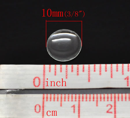 1x transparant hars sticker rond 10mm