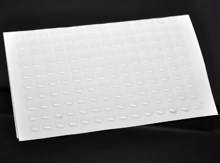 1x transparant hars sticker rond 10mm