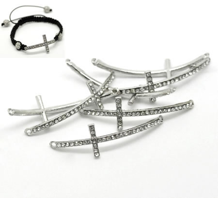 1x Armband Connector Donker Zilver