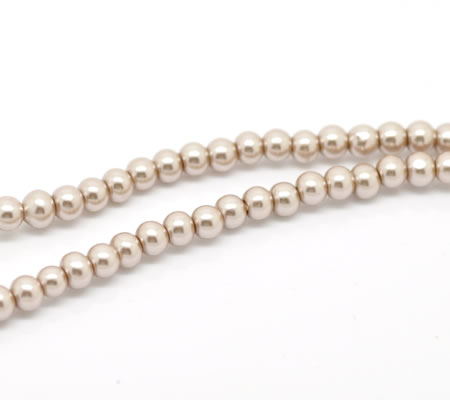 Snoertje Glasparel 4 mm Beige/ Zand