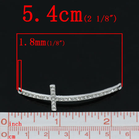 1x Armband Connector Licht Zilver