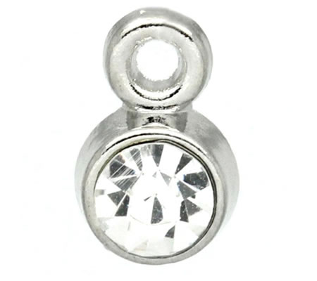 10 stuks mini strass bedeltjes