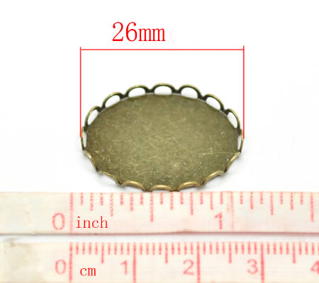 1x Cabochon setting Brons ovaal