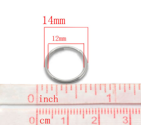 10x Splitring Donker Zilver