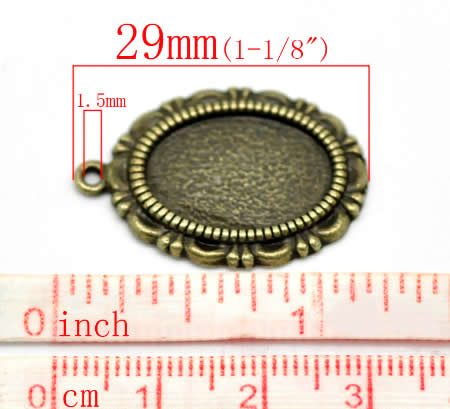 Cabochon Hanger Brons 13 x 18 mm