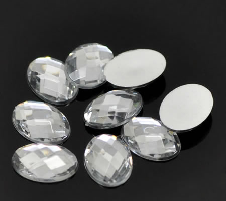 1 stuks Acryl cabochon / ovaal