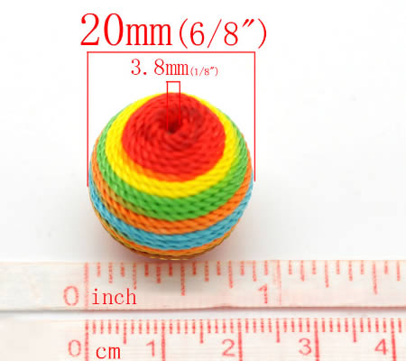 1x Acryl stoffen Kraal Rond