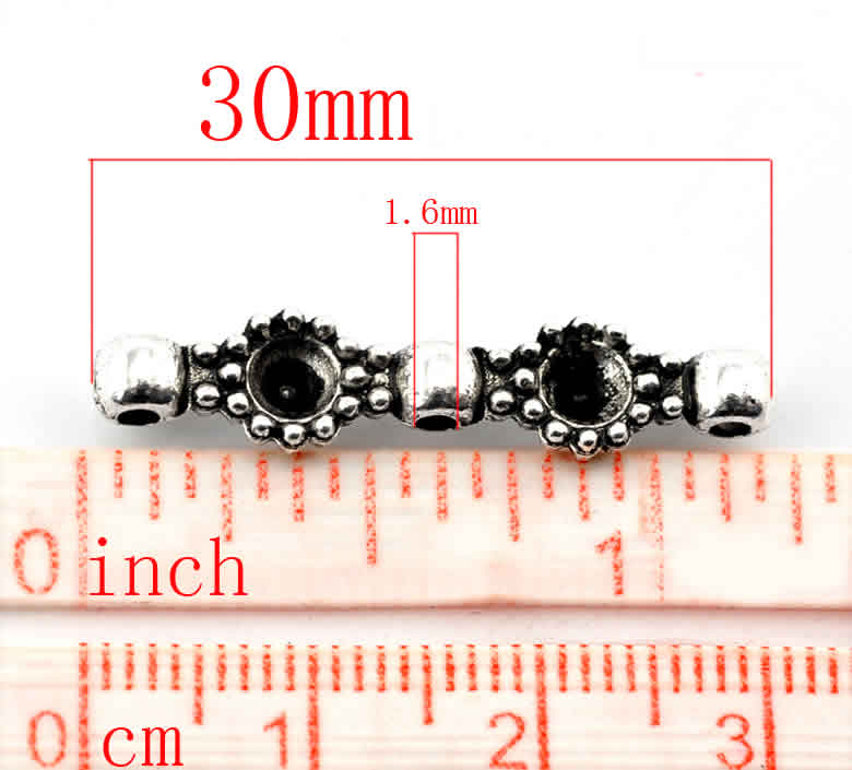 1x Verdelertje 3-gaats Antiek Donker Zilver