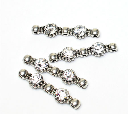 1x Verdelertje 3-gaats Antiek Donker Zilver