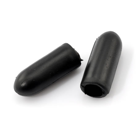 2 stuks Rubber eindjes Zwart