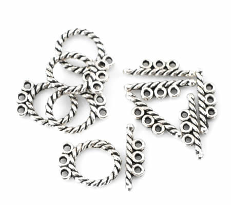 1x Kapittel Slotje Donker Zilver 3-gaats