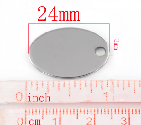 1x Gladde Bedel Ovaal Roestvrijstaal (304)