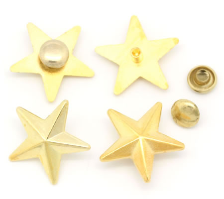 1x goudkleurige spike stervorm