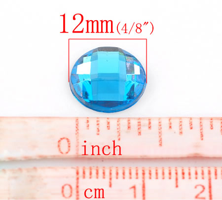 1x Acryl Cabochon Facet Turquoise