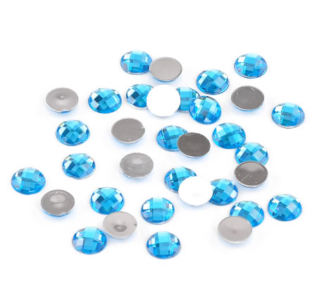 1x Acryl Cabochon Facet Turquoise