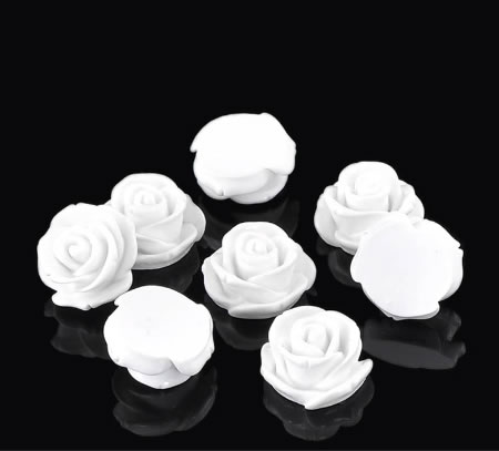 Cabochons Wit 24 x 13 mm