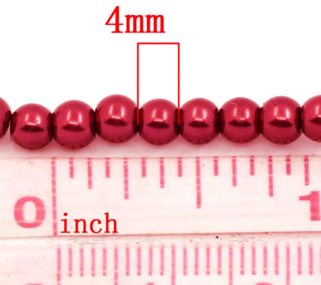 Snoertje Glasparel 4 mm Rood