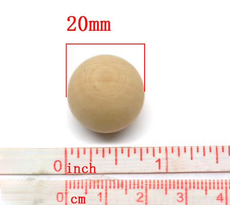 Houten bal zonder rijggat 20 mm