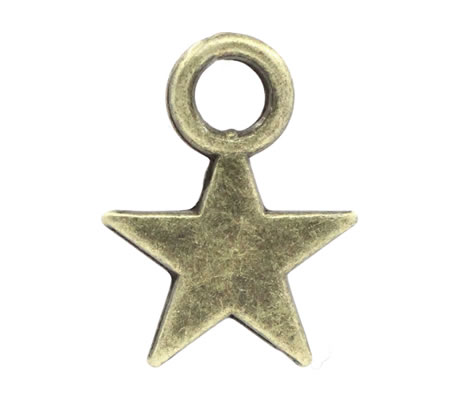 20 stuks Ster Mini Bedeltjes Brons