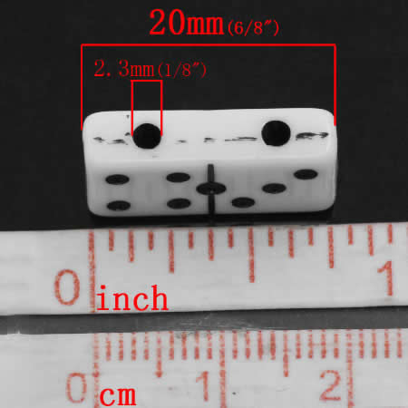 10 stuks dominosteentjes kraal