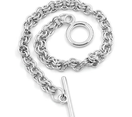 1x Armbandje donker zilver 21 cm