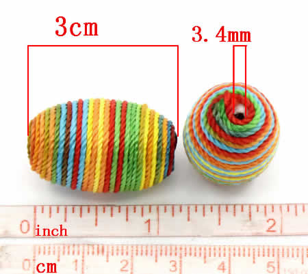 1x Acryl Stoffen Kraal Ovaal