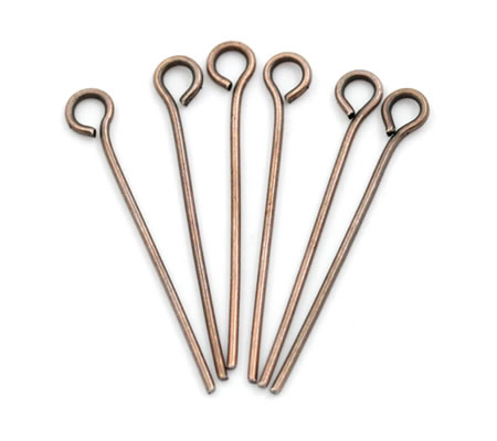 500x Kettelstiften Roodkoper 30 mm