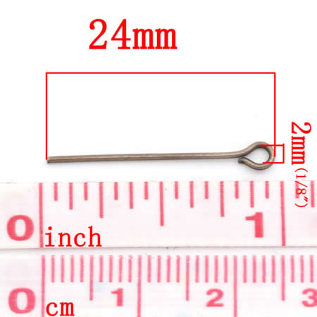 500x Kettelstiften Roodkoper 24 mm